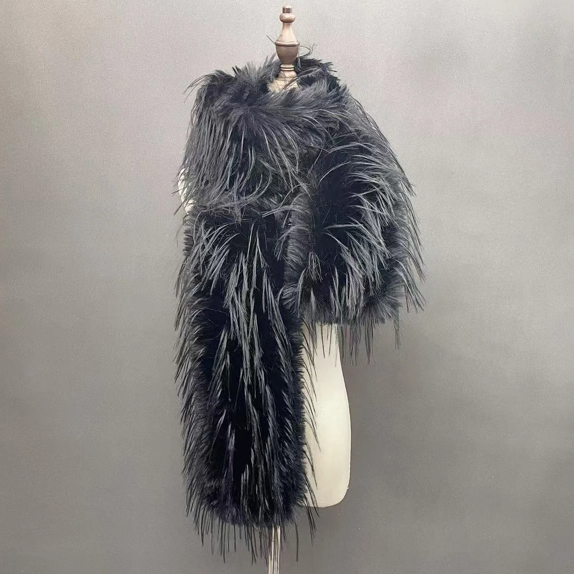 Woven peacock black wide band