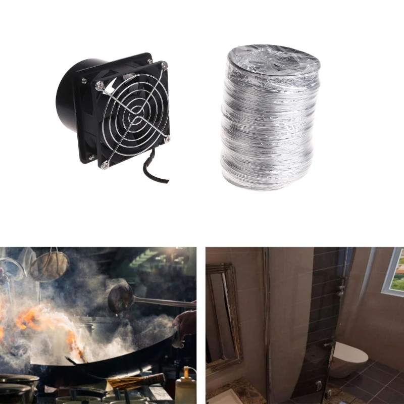 USB Powered Solder Smoke Absorber ESD Fume Extractor Fan Pipe Duct Exhuast Fan with 1/3/6M Pipe Tub Ventilation F19E