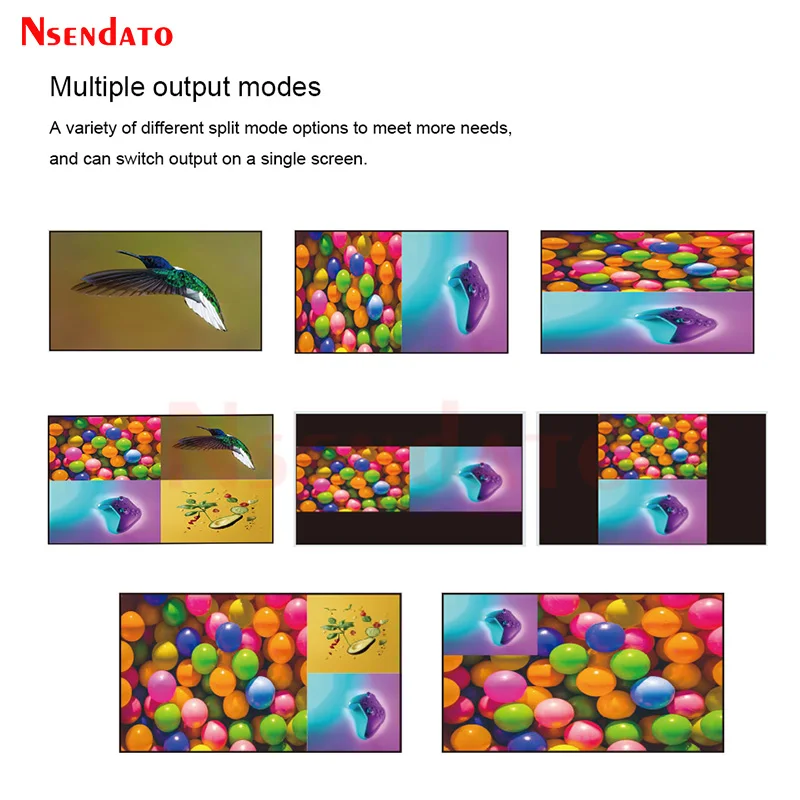 KVM HDMI Quad Splitter Screen Multiviewer 4x1 4k 60hz Multivisor HDMI KVM Quad 4x1 Seamless Segmentacion Switch For USB Keyboard