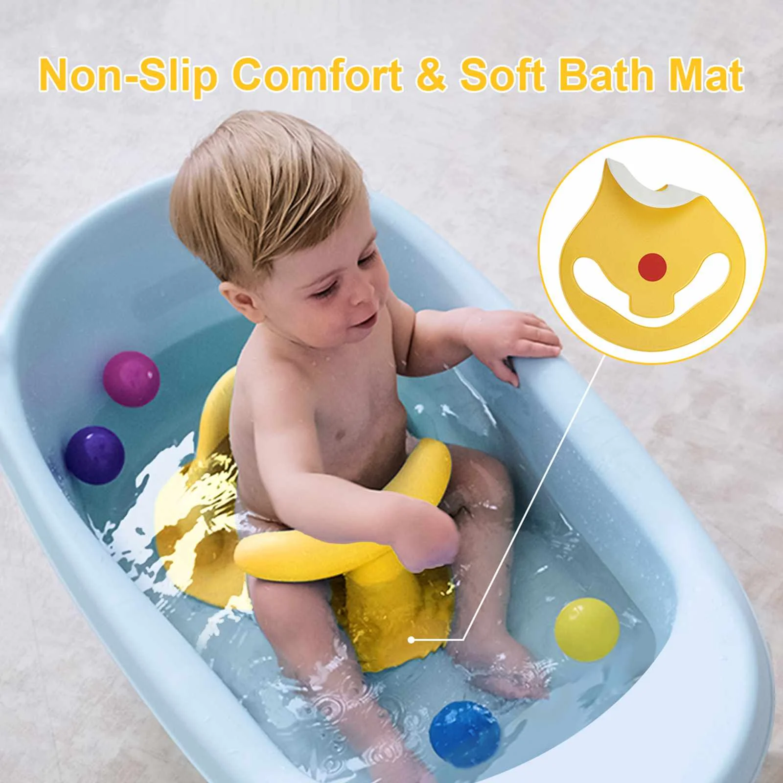 Draagbare Bad Seat Baby Bad Seat Met Antislip Zachte Peuter Baby Kind Bad Seat Met rugleuning 6-12 Us - AliExpress Mobile