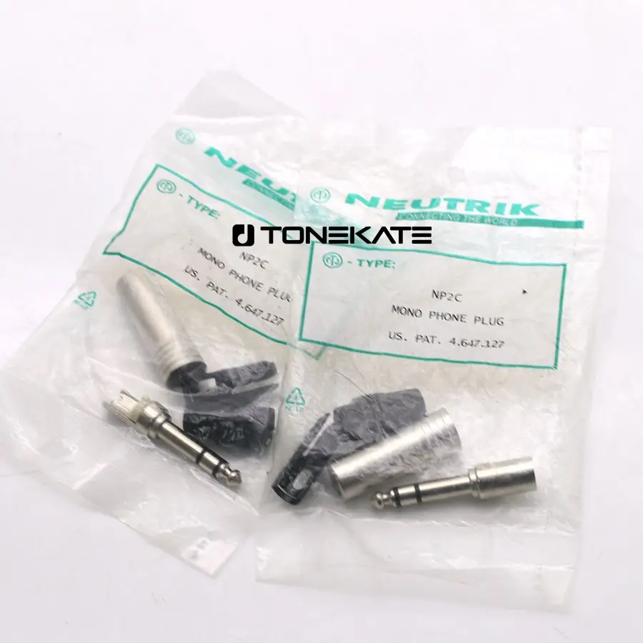 NEUTRIK NP2C/NP2C-B ÷  ų 2  6.35mm 6.5mm ׷  ÷, Ʈ 6.35mm , 20 