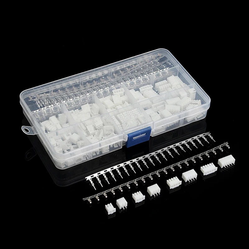 Caixa Xh2.54 2p 3p 4p 5p Pino 2.54 mm Passo Terminal Kit Habitação Pin Cabeçalho Conector Fio Conectores Adaptador Xhp- B2b Jst-xh 560 Peças