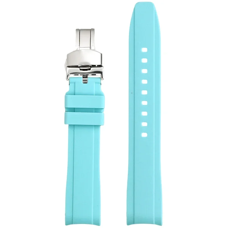 High Tensile Silicone Strap with Universal Curved End and Butterfly Buckle