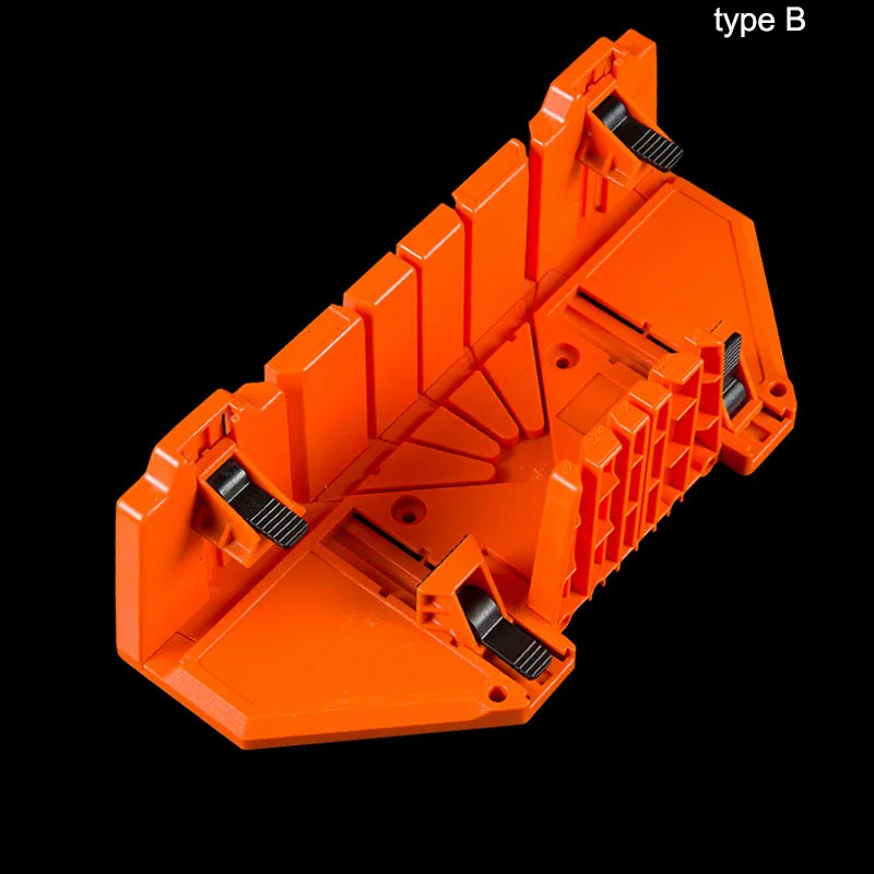 O50 Woodworking Clamping Mitre Box Diagonal Saw Cabinet 45 90 Degree Saw Box Angle Oblique Cutting Groove Sawing Guide Slot