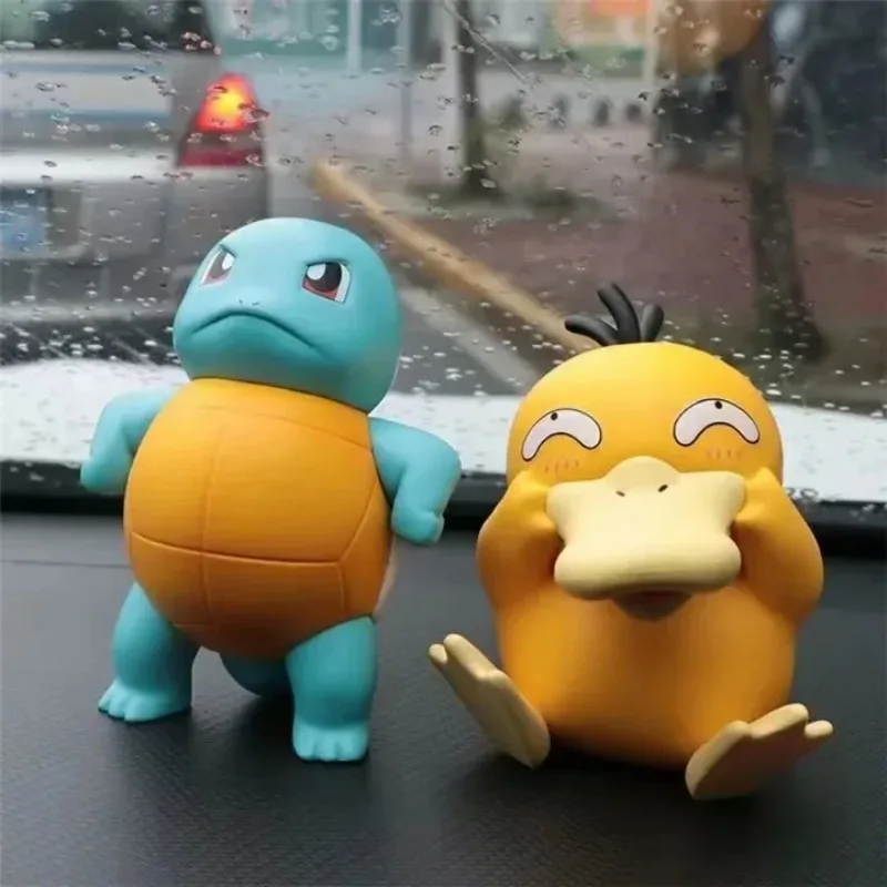 8-10cm Pokemon Action Figure Car Model Ornaments Squirtle Psyduck Cubone Cute Anime Collection Decoration Children Birthday Gift