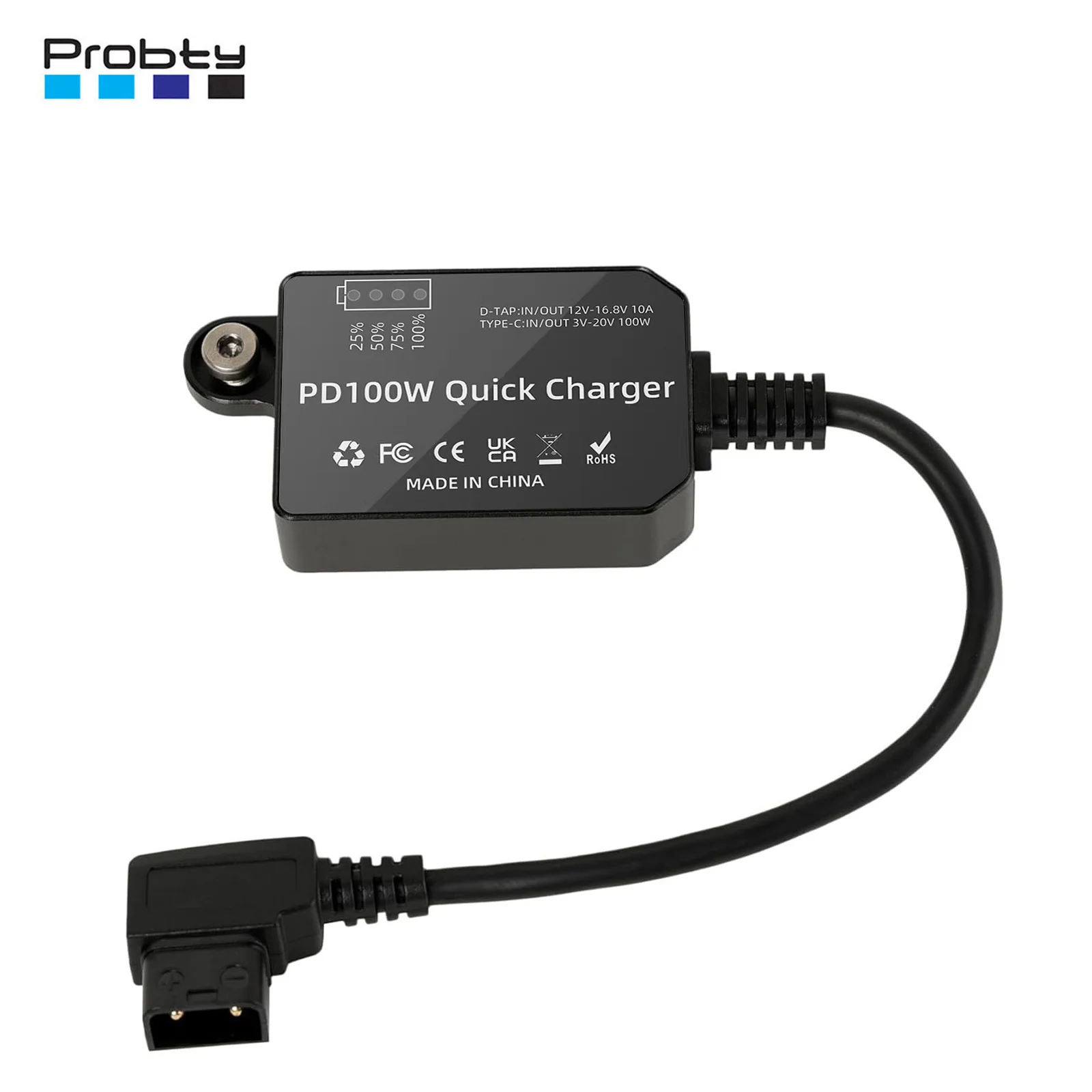 D-TAP V 마운트/V-록 배터리-PD 100W 양방향 충전 및 방전 모듈 모니터/카메라용 USB 전원 어댑터