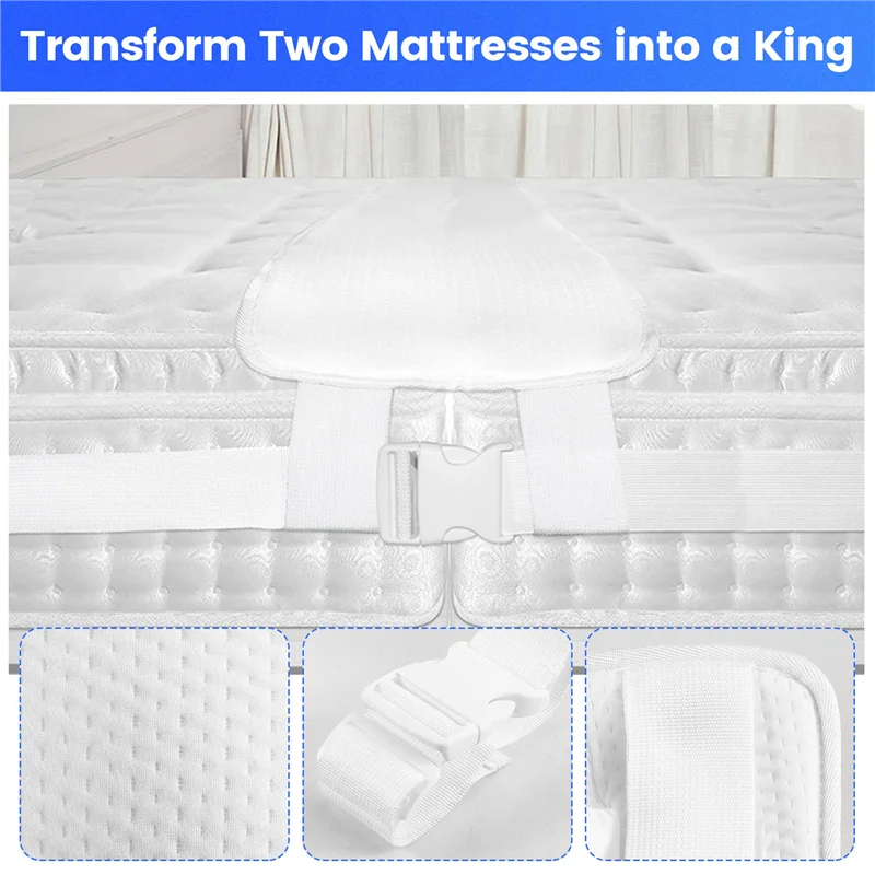 8&rsquo;&rsquo; Mattress Space Filler For Twin Bed Mattress Bed Bridge Twin To King-Bed Seamless Comfort Gaps Filler Accessories