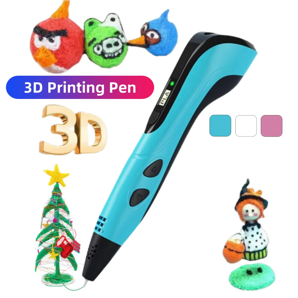3D Printing Pen 10M PLA Consumables Filament 3D Graffiti Tool Intelligent Toy Christmas Birthday Gift New Year's Gift