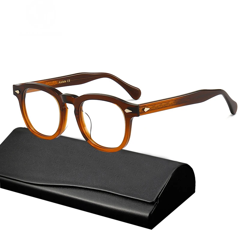 

Vintage Square Acetate Optical Eyeglasses for Men Women Myopia Prescription Glasses Frame Japanese Handmade Gradient Spectacles