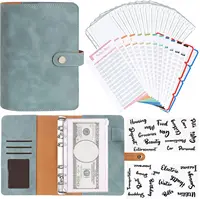 2024 A6 PU Leather Budget Binder Notebook Cash Envelopes System Set,with Binder Pockets for Money Budget Saving Bill Organizer 1