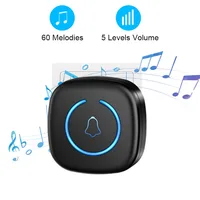 Sonnette sans fil étanche IP44 pour maison intelligente, sonnette de porte de bienvenue, portée de 300m, 60 chansons, maison intelligente, kit de sonnette électronique tendance, prise US ou EU 5