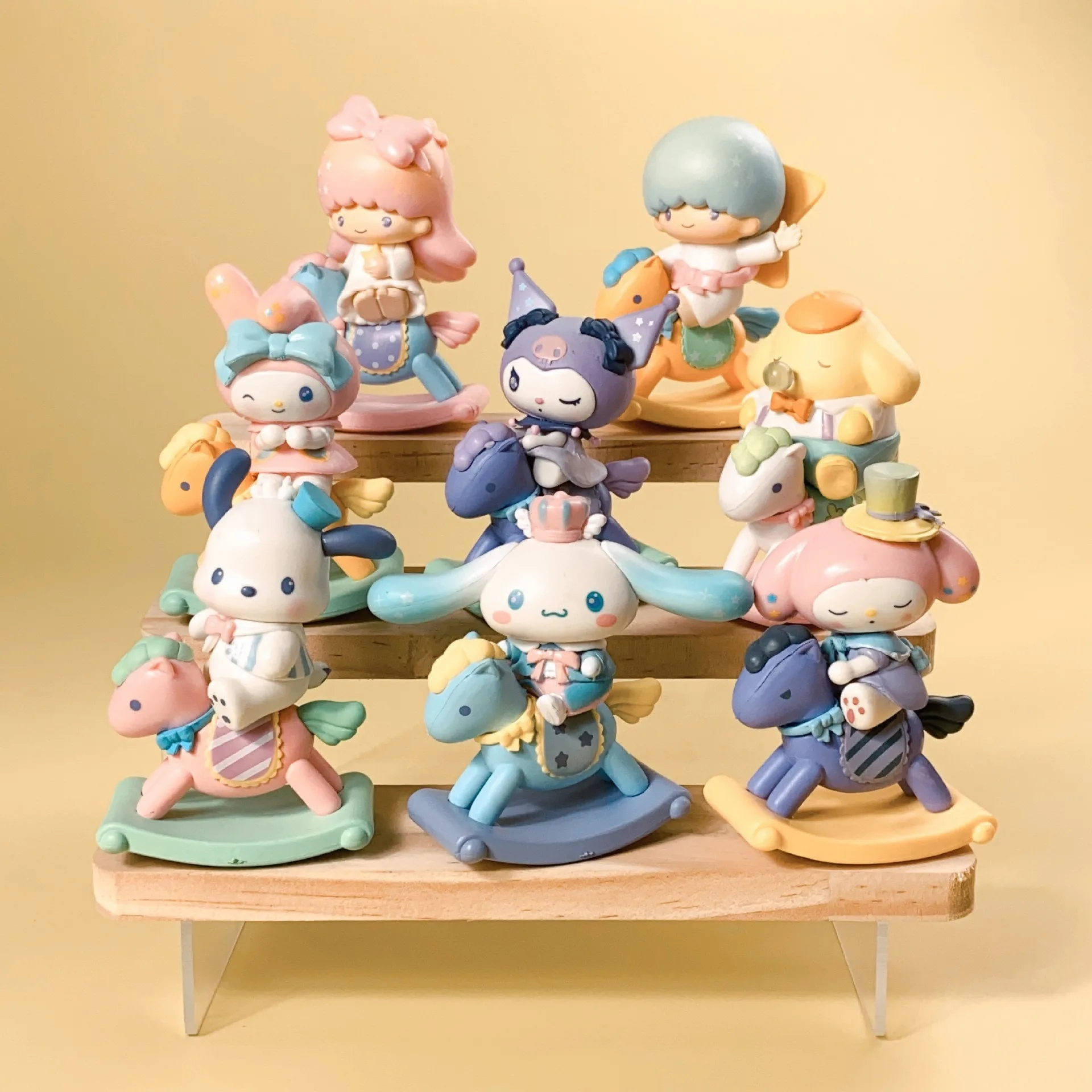 

New Sanrio Cartoon Action Figures Kuromi Hello Kitty Cinnamoroll Model Accessories Children's Toys Hobbies Gifts Collection Toy