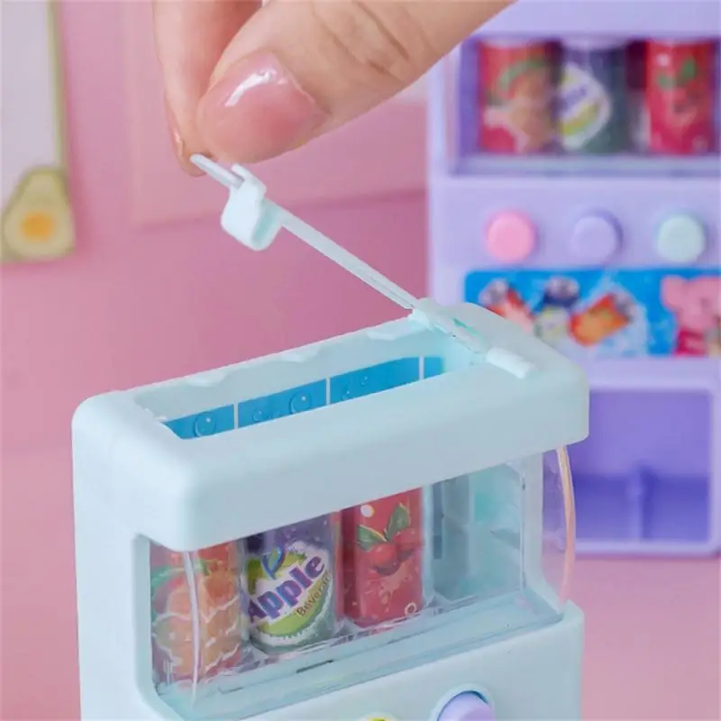 Hot-selling Children's Simulation Mini-coin-operated Beverage Vending Machine Self-service Beverage Cute Funny Toys For Children 3