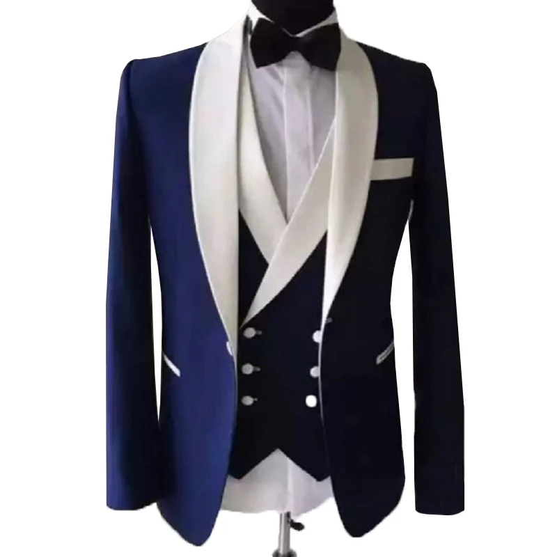 Thonndike – costume 3 pièces bleu marine pour homme