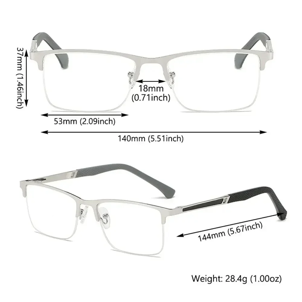 Men's Business Reading Glasses Unisex High Definition Eyeglasses Classic Anti-blue Light Far Sight Presbyopia +1.5 +2.5 +3.0 6