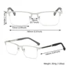 Men's Business Reading Glasses Unisex High Definition Eyeglasses Classic Anti-blue Light Far Sight Presbyopia +1.5 +2.5 +3.0 6