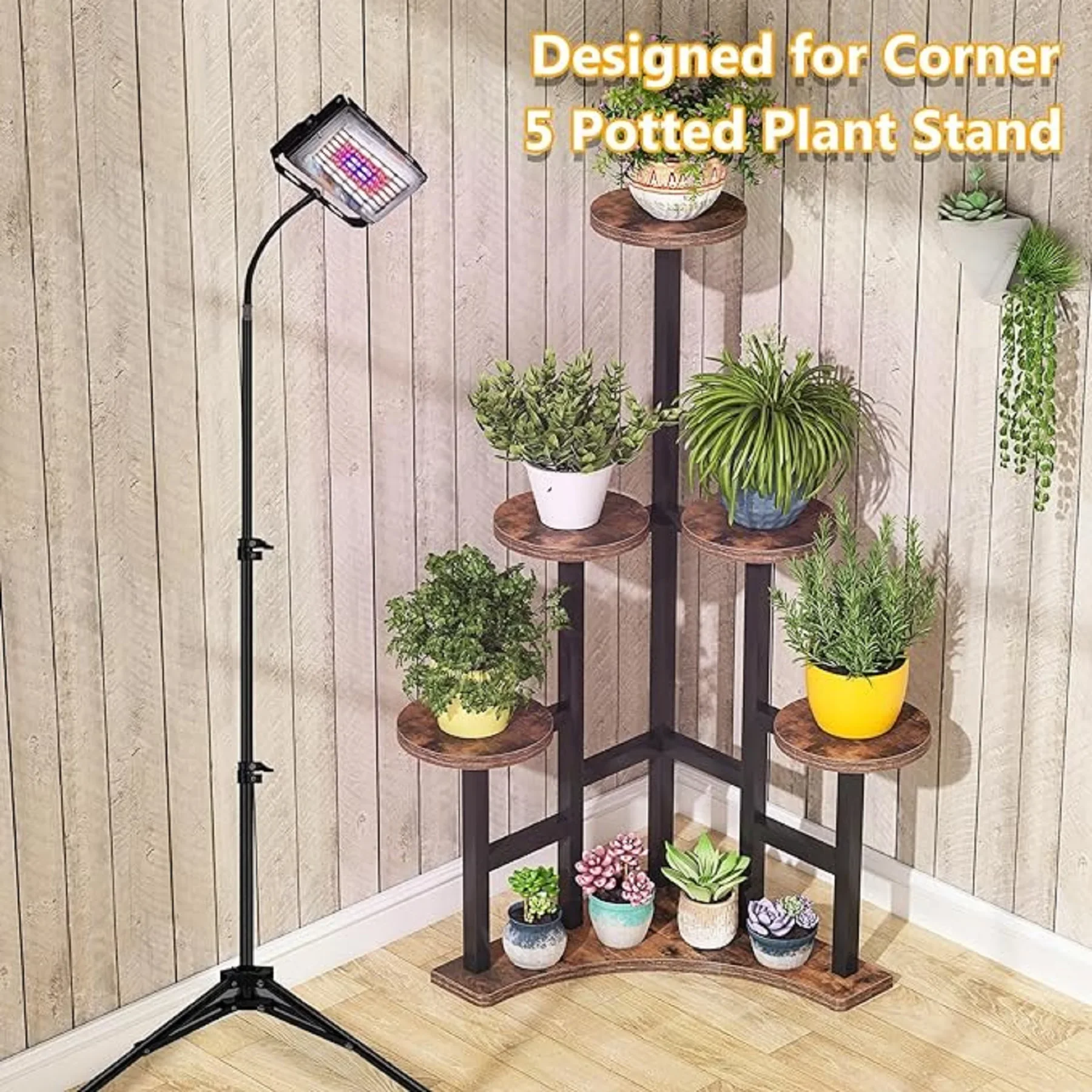 Tribesigns Corner plant stand Indoor 6 Tiered Plant Shelf Flower Stand Tall Multiple Potted Holder