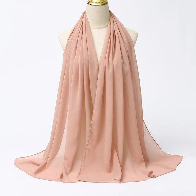 Foulard Hijab en mousseline de soie pour Femme, voile musulman ramadan ,hijab femme musulman,foulard musulmane pour femme, foulard mousseline en Jersey doux de haute qualité hijab islam voile femme musulman,70*180cm