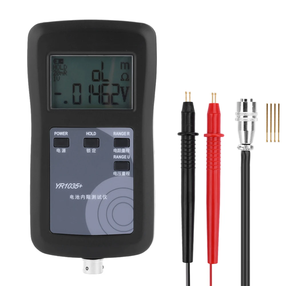 YR1035+/YR1030+ Lithium Battery Internal Resistance Tester DC0-100V High-precision Battery Tester 4Wire Resistance Detector Tool