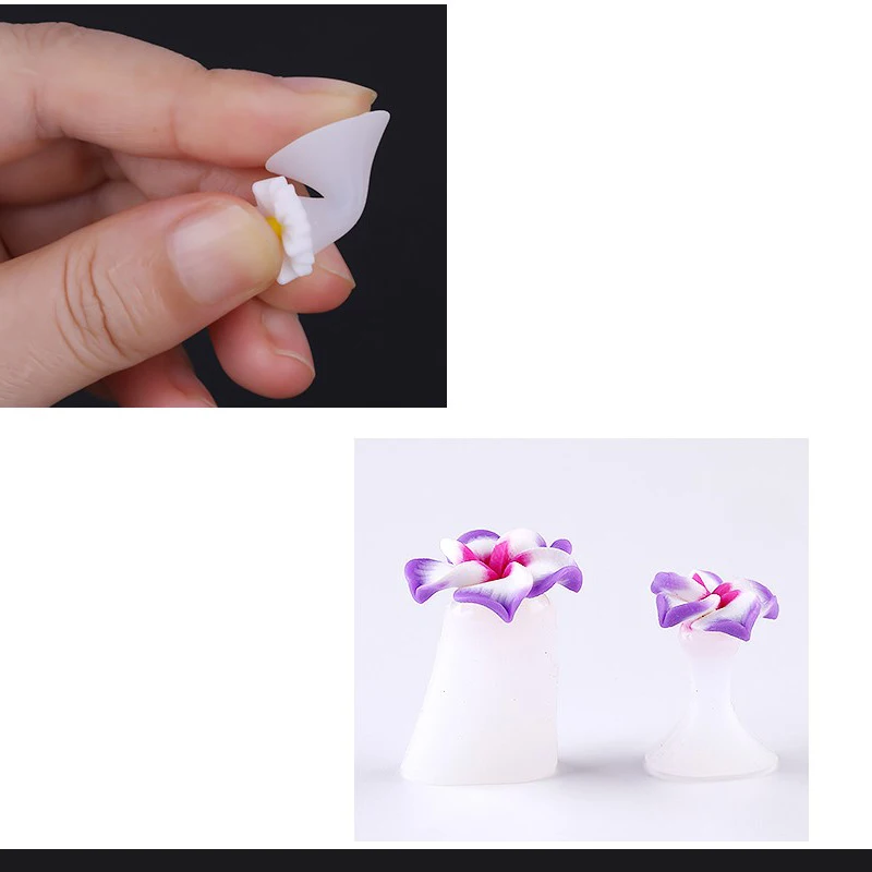 Nail Art Tools Nail Manicure Tools Nail Manicure Accessories 8Pcs/Pack Silicone Toe Separator Daisy Flowers Designs Toe Spacers Manicure Tools Soft Nail Splitter Device