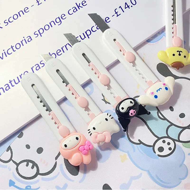 Kawaii Cartoon Animal Stationery Knife DIY Mini Multipurpose Pocket Folding Knife Letter Pen Envelope Opening