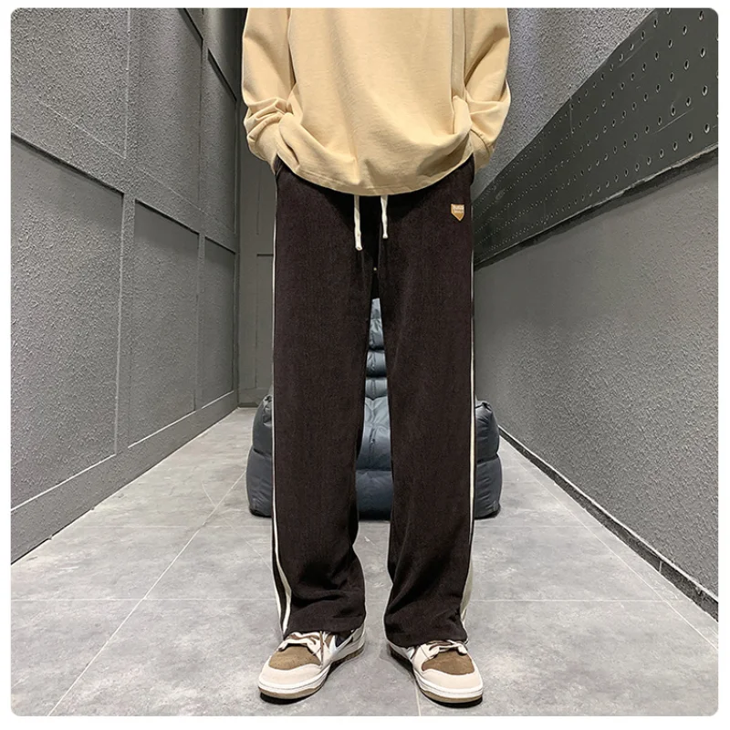 10XL Extra Large Size Corduroy Pants New Autumn And Winter Thickened Loose Straight Tooling Casual Pants
