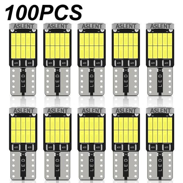 100pcs Car 12V T10 canbus 12 SMD 3030 No Error 168 W5W Turn Side License  Plate Light Parking Clearance Bulbs White wholesale - AliExpress