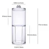 Jewelry Storage Box Holder and Candy Jars Acrylic Round Qtip Container Cosmetic Makeup Cotton Multifunctional Pad Organizer 5
