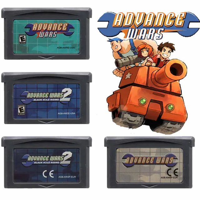 32 Bit Video Game Console Card GBA Game Cartridge Advance Wars Series Advance Wars 2 Black Hole Rising  for GBA English Version 1