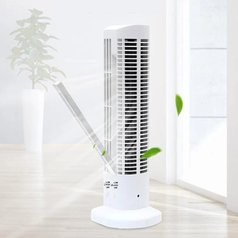 Adjustable Tower Table Fan Quiet Air Cooler Stand Up Bladeless Fan