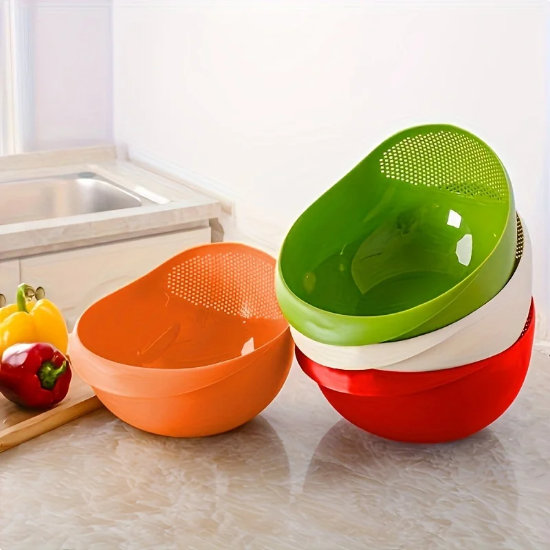 Plastic Filter Basket Drainage basket multifunctional rice washing sieve and filter basket plastic rice washer creative plastic filter