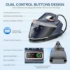 Station with Ceramic Soleplate, 1800W Steam Station Iron for Clothes with 1.5L Removable Water Tank, Iron Lock for Easy Carry, A 2