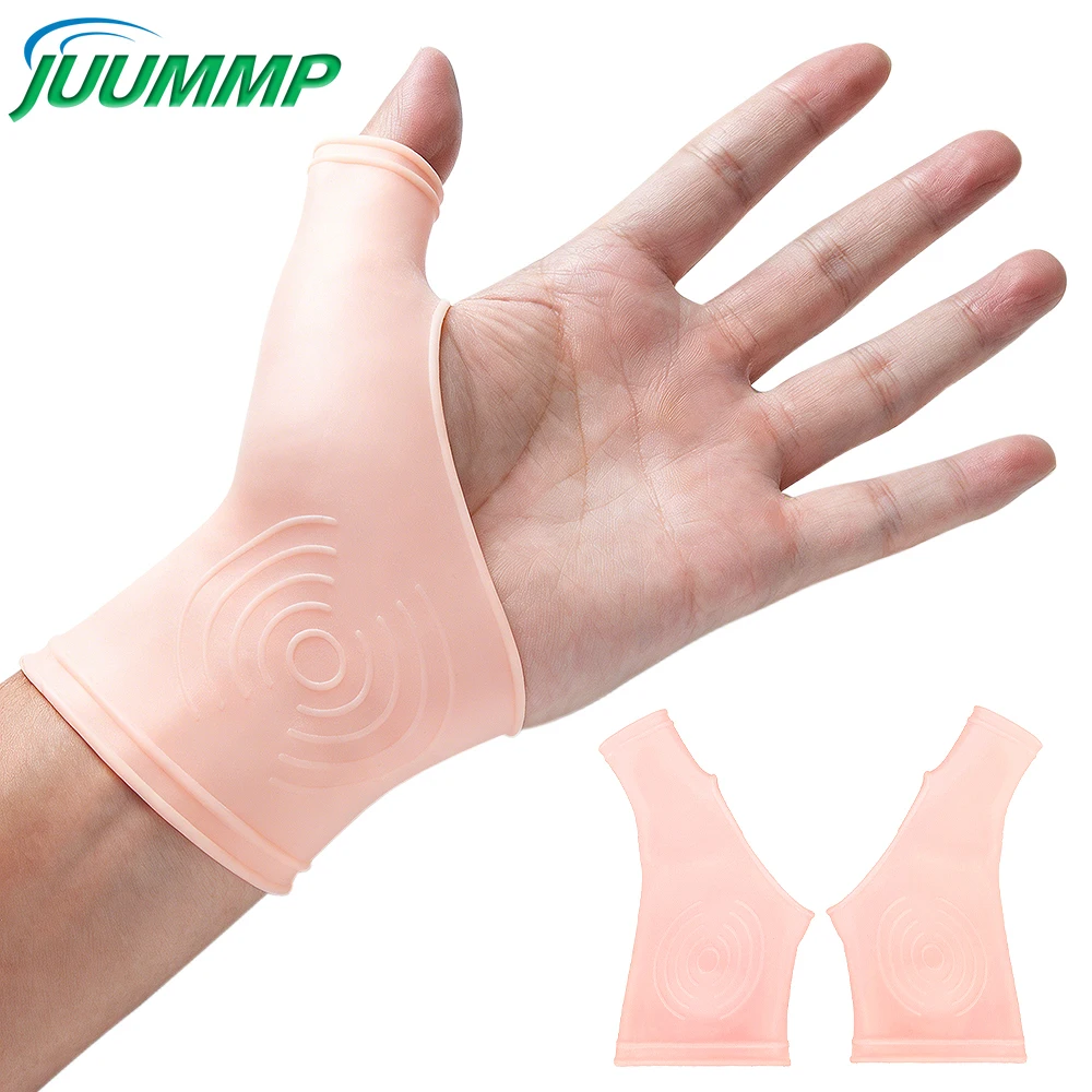 1쌍의 젤 손목 터널 증후군 보호대 ? 건초염, 타이핑 및 손목 엄지 통증 완화를 위한 조절 가능한 손목 보호대