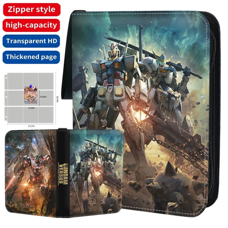 900Pcs 9 Pocket Anime GUNDAM Cards Album Book Zipper PU Leather