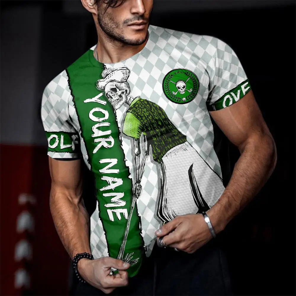 

2023 New Golf 3D Custom Name T-shirt Street Fashion Casual Men's T-shirt Extra Large Round Neck Short Sleeve