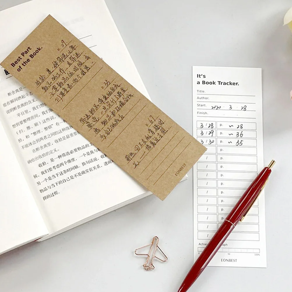 

24 Sheets Reading Progress Bookmark Log Cards Book Tracking Tool Tracking Tool Bookmarks Tracker