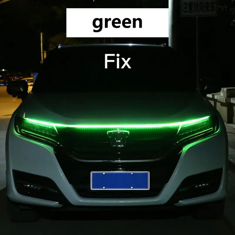 RXZ LED Daytime Running Light Scan Starting Car Hood Decorative Lights DRL Auto Engine Hood Guide Decorative Ambient Lamp 12V - Image 9