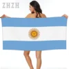 More Design Argentina Flag Emblem Bath Towel Quick dry Microfiber Absorbing Soft Water Breathable Beach Swimming Bathroom 1