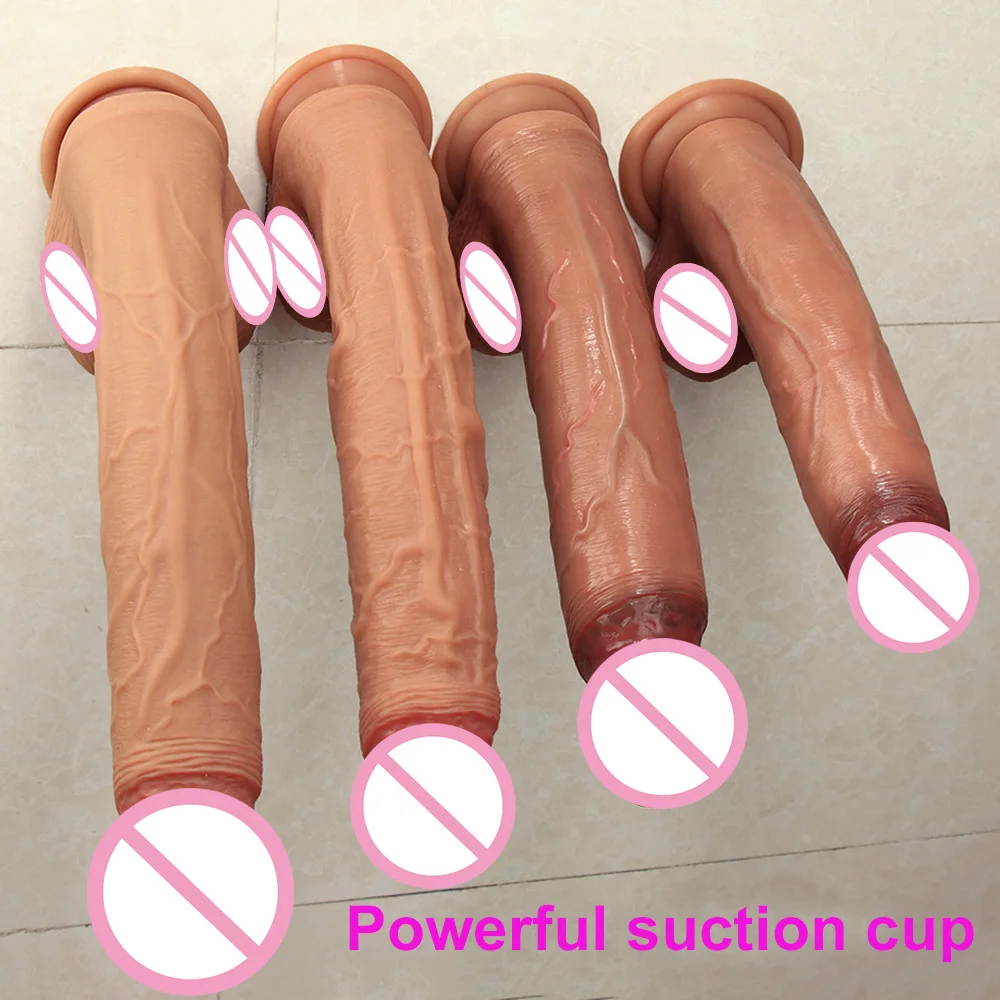 Sex Toys Super Huge Dildo Realistic Skin Soft Sexy Female Masturbator Erotic Products Strong Orgasm Silicone Suction Cup Women Big Dick