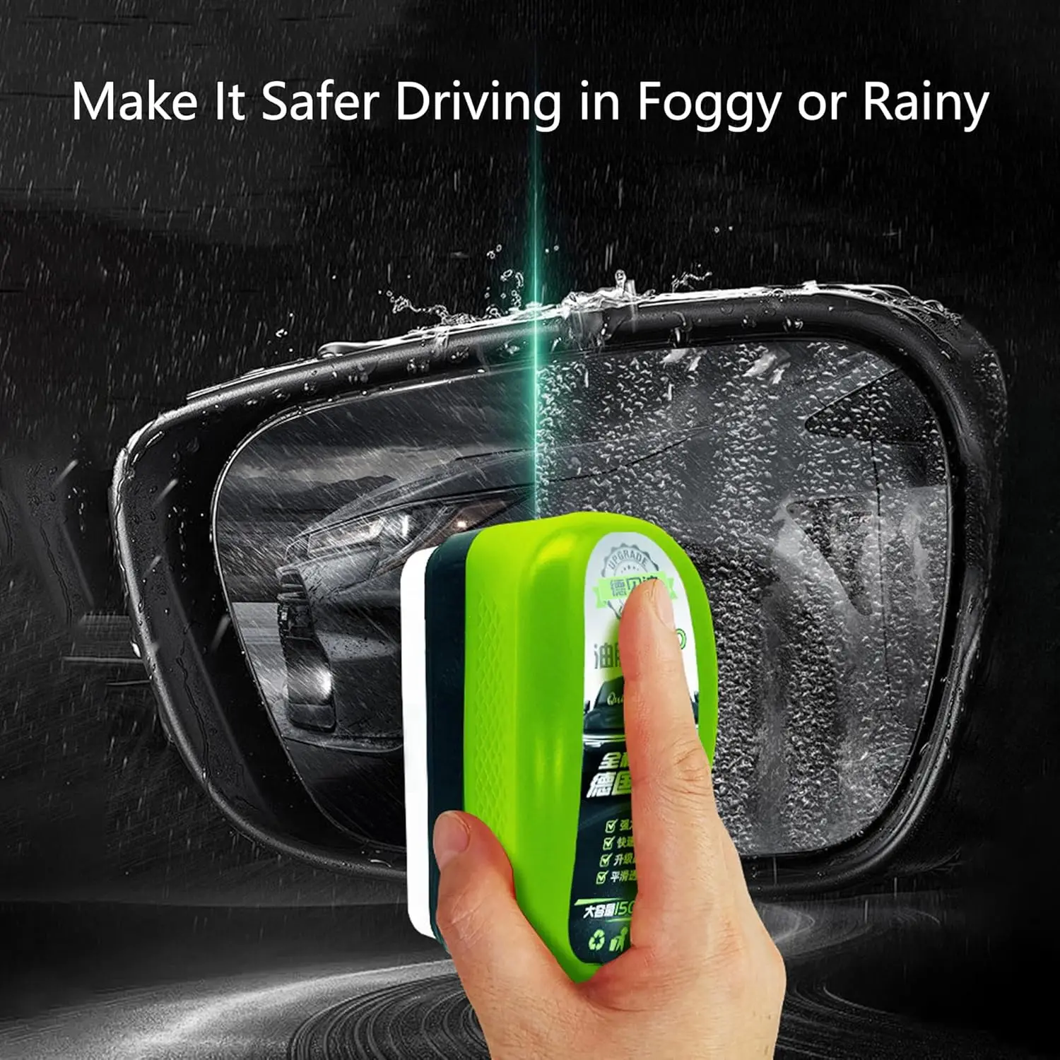 Car Glass Cleaner Cleaning Agent Windshield Cleaner Sponge Brush Water Spots Stain Auto Removal Oil