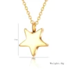 Dropshipping Stainless Steel Cremation Jewelry Five-pointed Star Shape Ashes Pendant Memorial Urn Necklace Jewelry 5