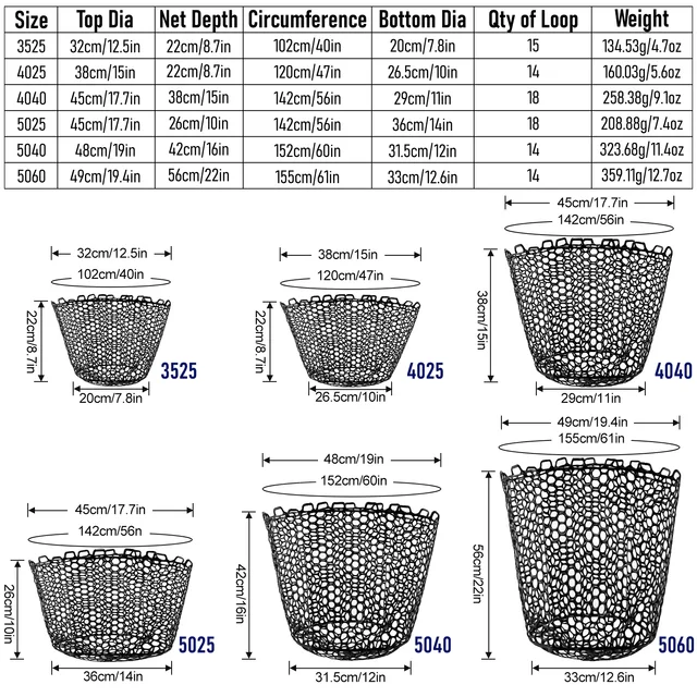 Faltbares Ersatz-Fischernetz - Nylon Kescher Für Süß- & Salzwasser