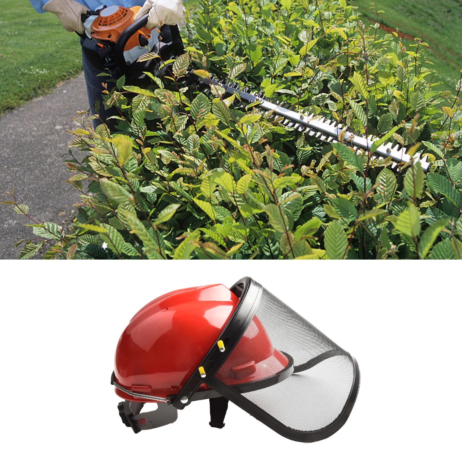 Helmet Safety Netz Plastic+Mesh Trimmer Working Brushcutter Chainsaw Face Mesh For Lawn Mower Outdoors Protect