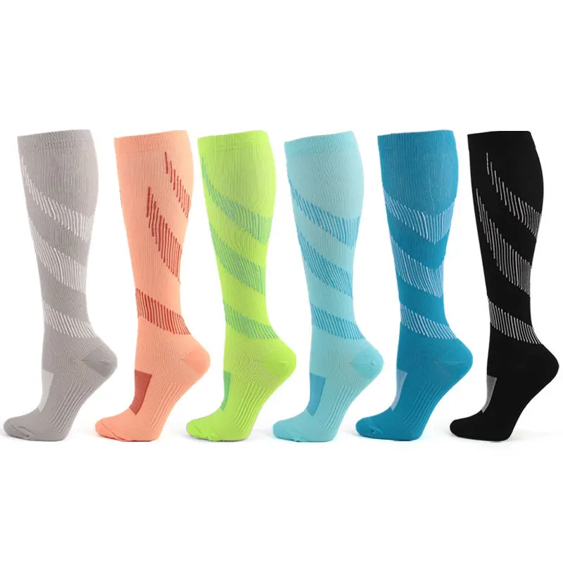 

Elastic Running Compression Socks Men Women Athletic Knee High Soccer Sports Socks Football Cycling Stockings