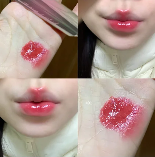 Herorange Pfirsich-Farbener Lipgloss, Feuchtigkeitsspendend, Glänzend, Langanhaltend, Nicht Abfärbend, Tägliches Party-Make-up, Geschenk für die Feiertage – Detail 3