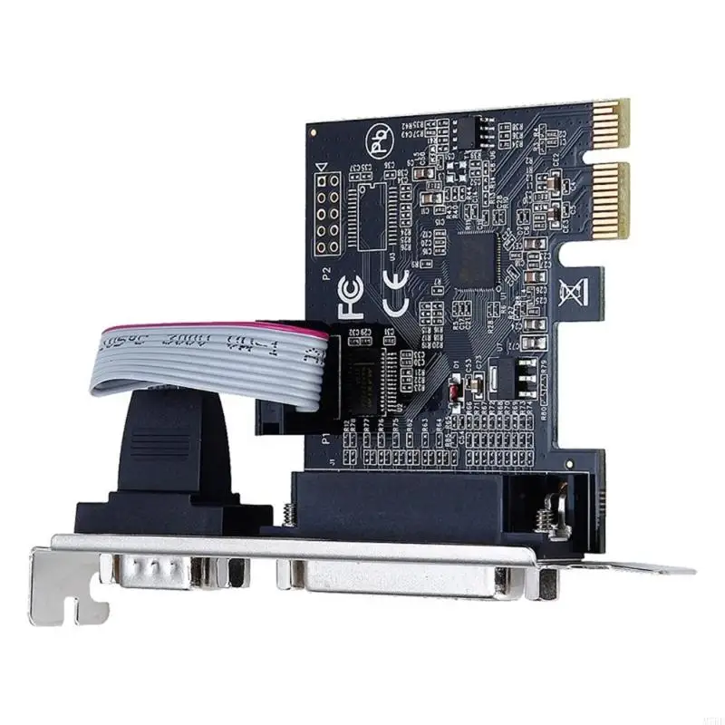 PCI Express RS232 Serial Port COM & DB25 Printer Parallel Port LPT Expansion Card Adapter Converter