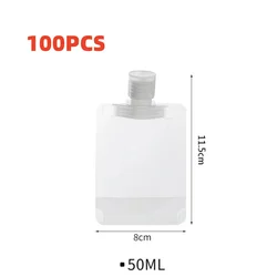 10 - Piece Thickened Travel Bottle Set for Cosmetics and Toiletries (100Pcs 50ML)