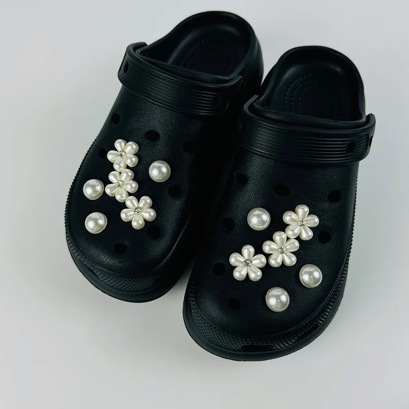 12-teiliges Sommer-Mode-Schuhcharms-Set, Zubehör für Clogs, Schuhschnallen, Wasserdiamanten, Perlen, Blumen, DIY 3D-Schuhdekorationen – Detail 5