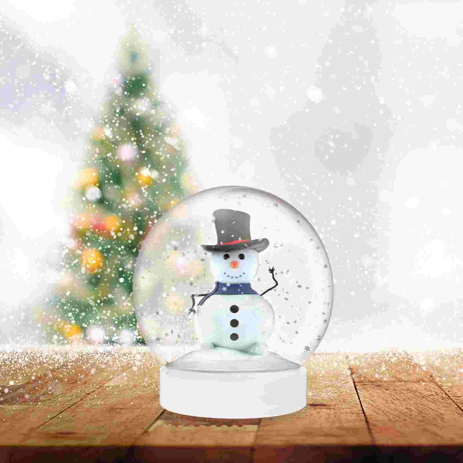 

DIY Snow Decor Small Empty Water Decors Christmas Clear Plastic Snow Decor