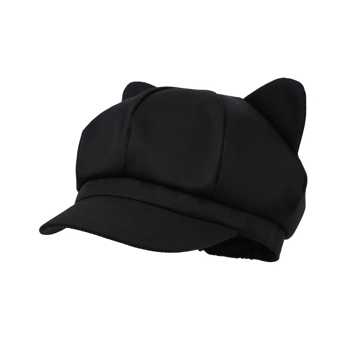 Beret Winter Hats For Women Solid Plain Cute Cat Ear Octagonal Newsboy Cap Ladies Casual Winter Beret Women Painter Cap Vintage women beret women hats